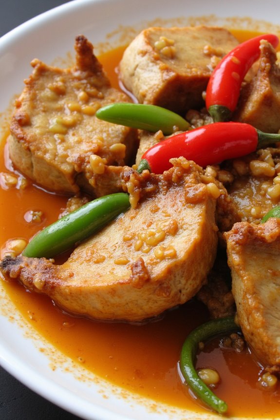 spicy creamy pork dish