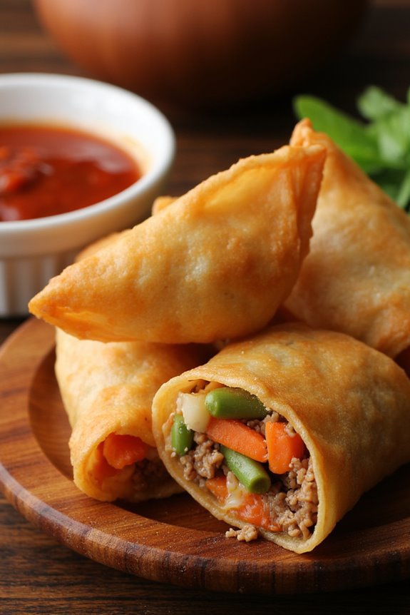 spicy crunchy filipino spring rolls