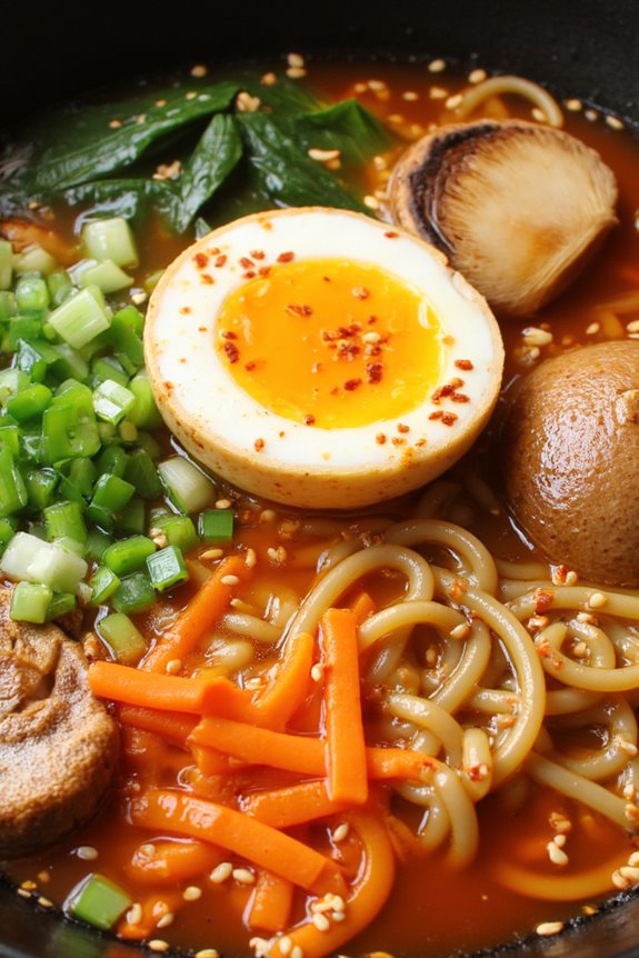 spicy customizable garlic ramen