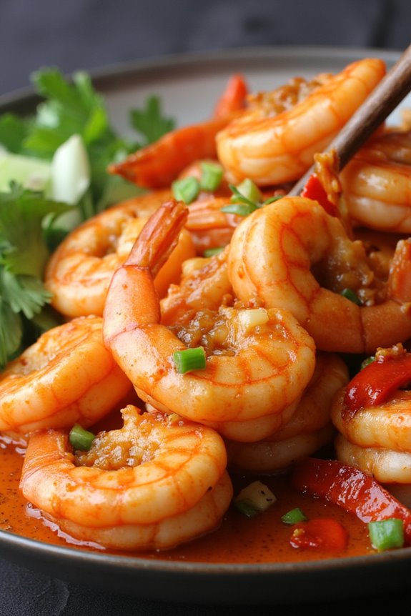 spicy flavorful garlic shrimp