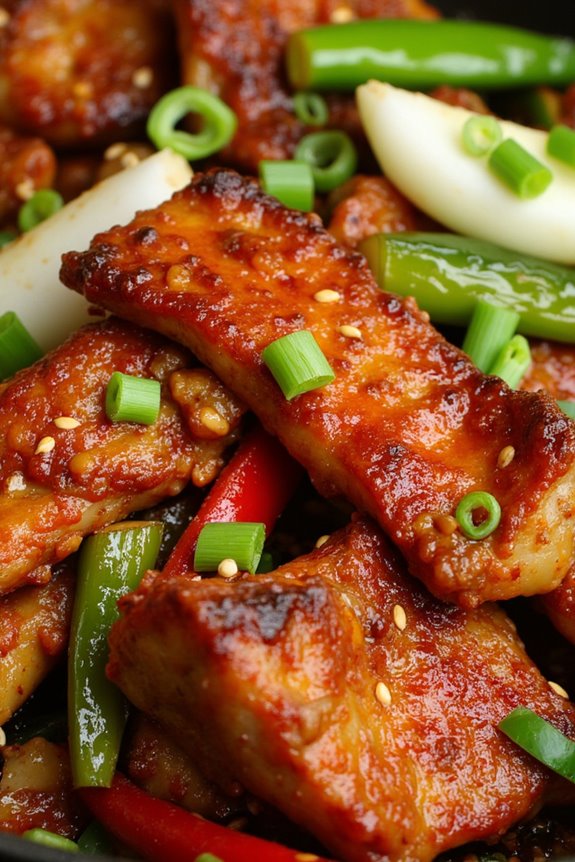 spicy flavorful pork belly