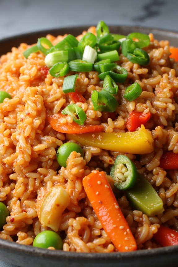 spicy flavorful szechuan fried rice