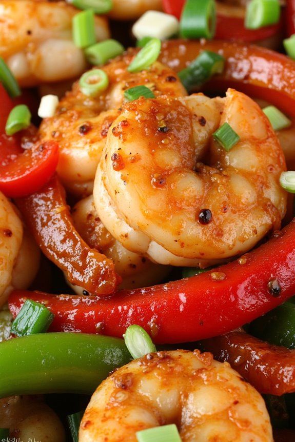 spicy garlic shrimp stir fry