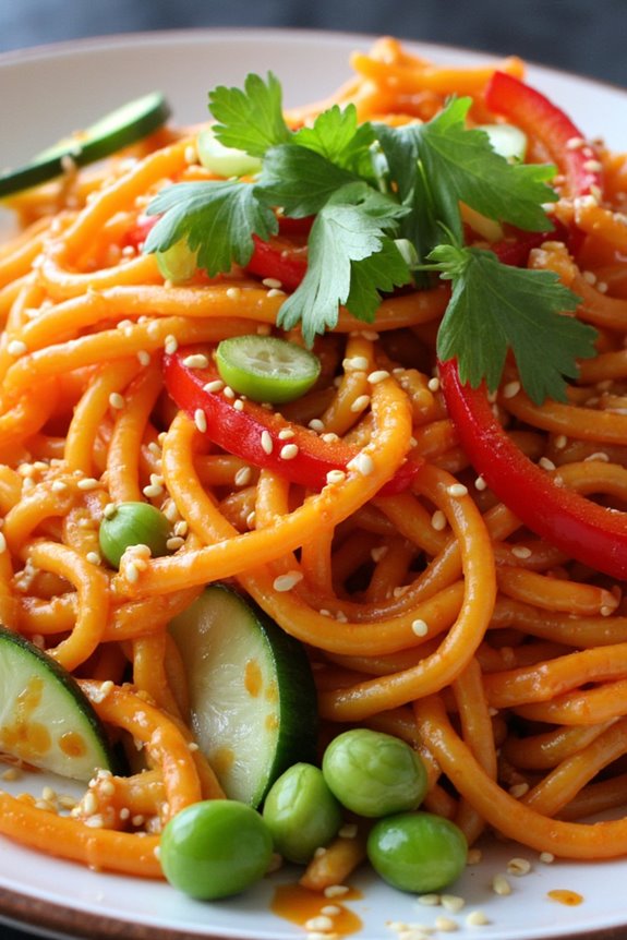 spicy korean noodle salad