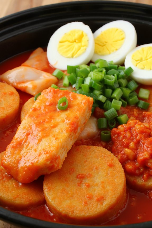 spicy korean rice cake dish
