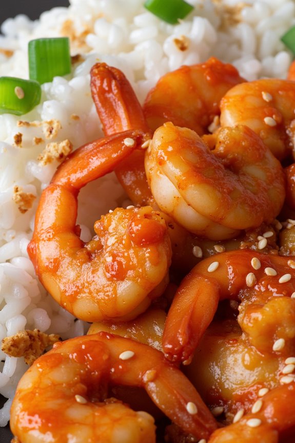 spicy korean shrimp dish