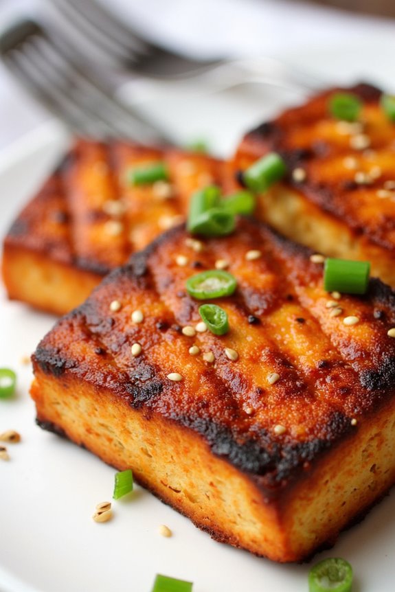 spicy marinated grilled tofu