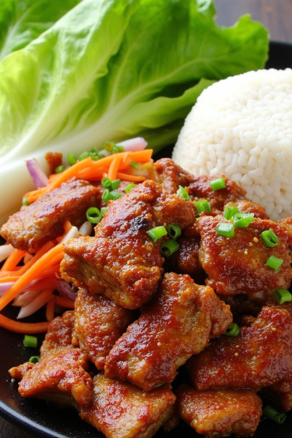 spicy marinated pork dish