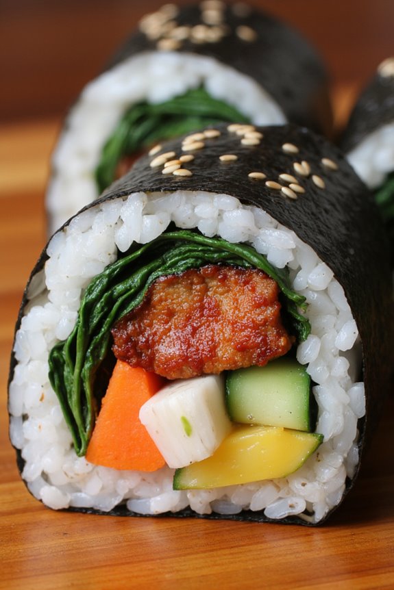 spicy marinated pork rolls