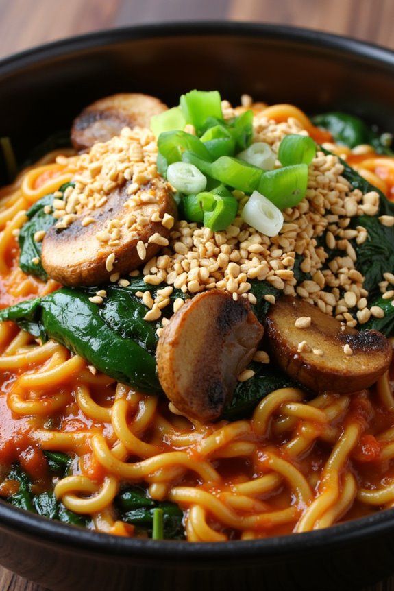 spicy noodles with vegetables