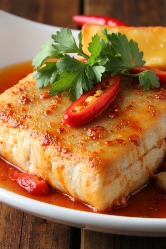spicy poached fish delight