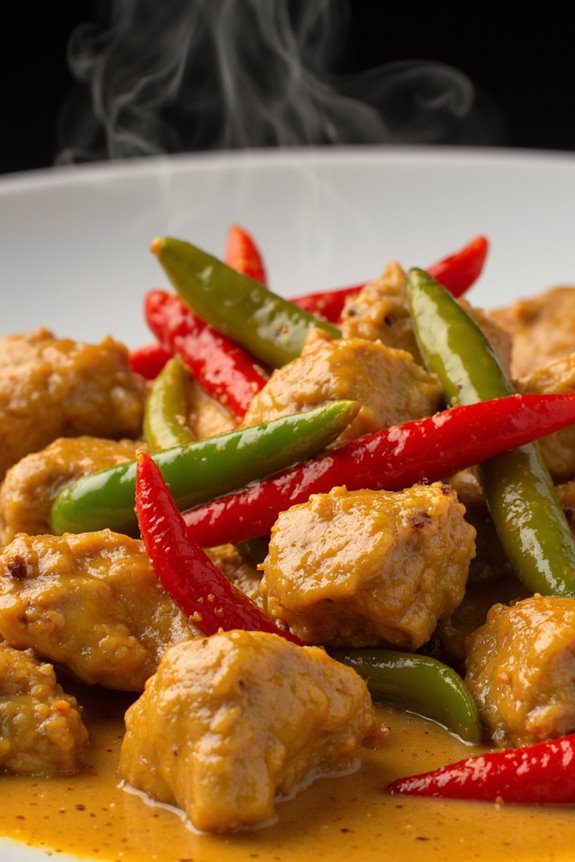 spicy pork in coconut milk