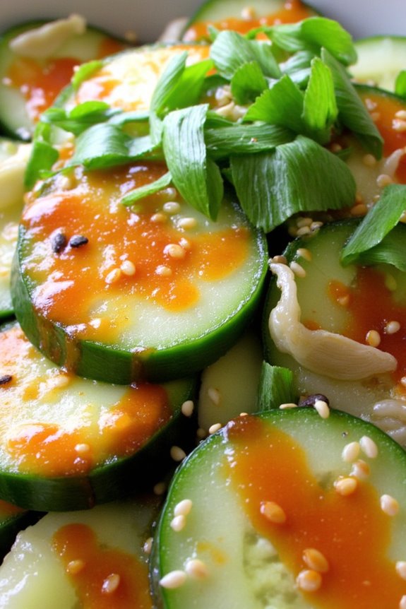 spicy refreshing cucumber salad