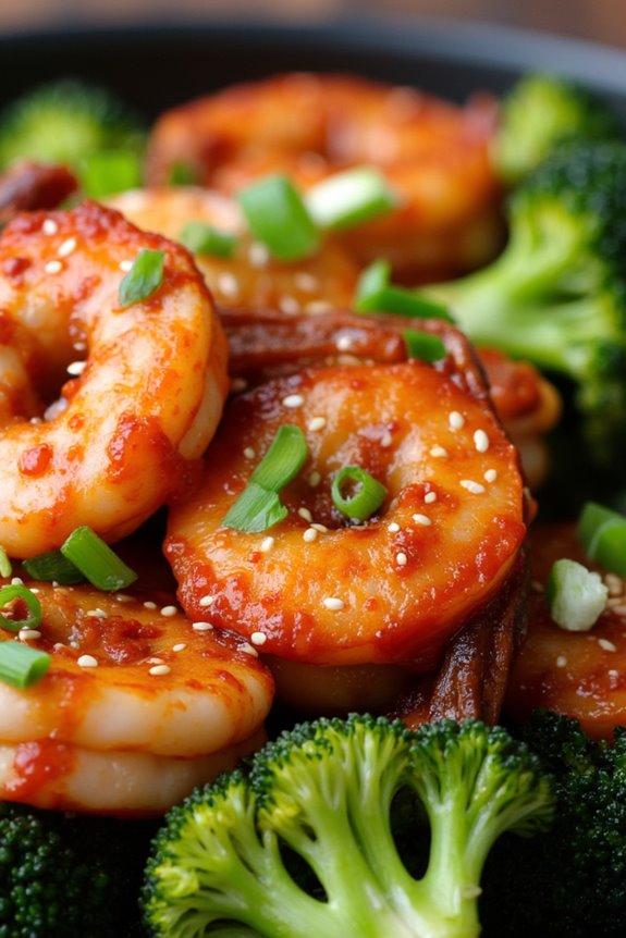 spicy shrimp and broccoli