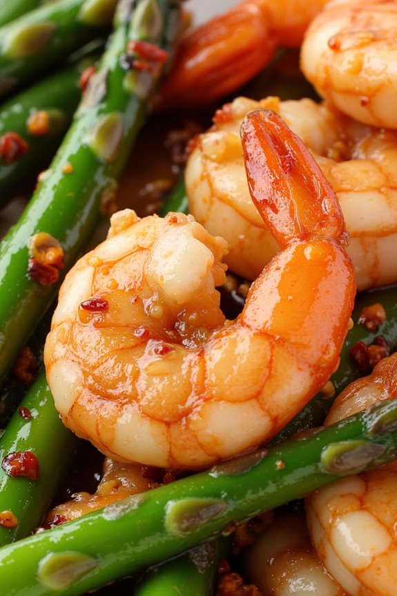 spicy shrimp with asparagus