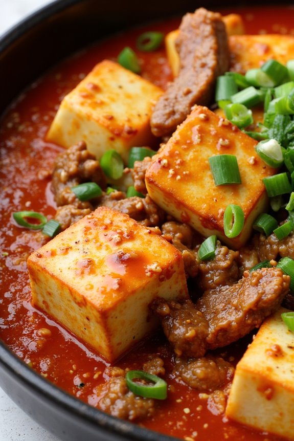 spicy sichuan tofu dish