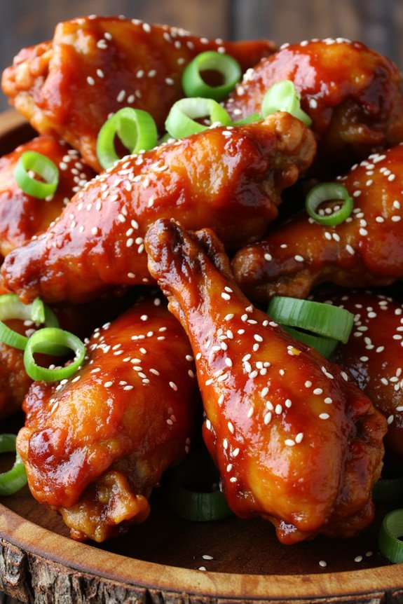spicy sweet sticky wings