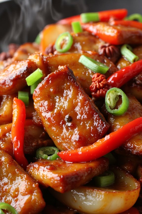 spicy szechuan pork belly