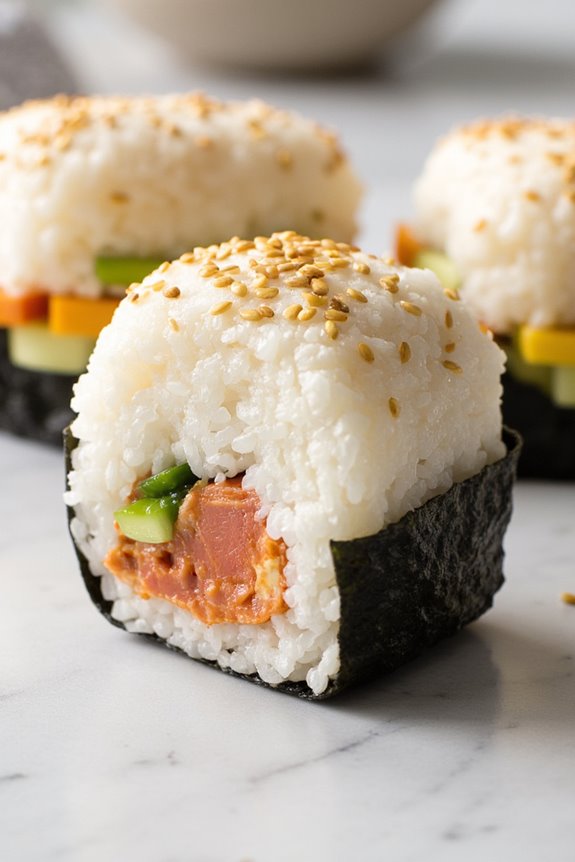 spicy tuna rice balls