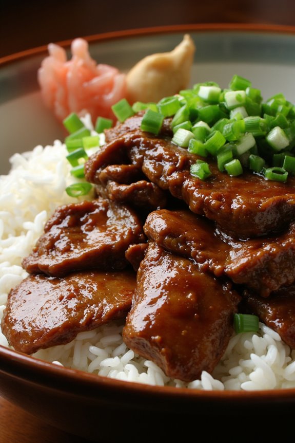 sweet and savory beef bowl