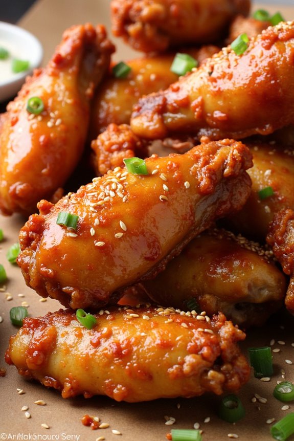 sweet and spicy wings