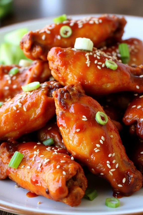 sweet and spicy wings