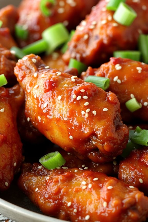 sweet and spicy wings