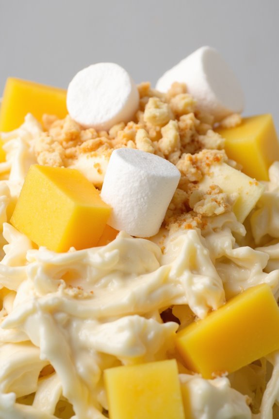 sweet creamy coconut fruit salad