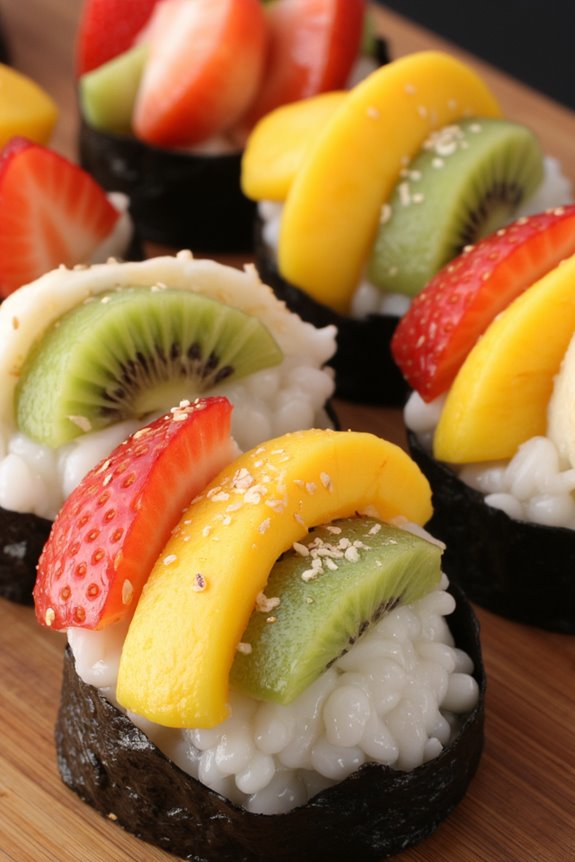sweet fruity coconut sushi