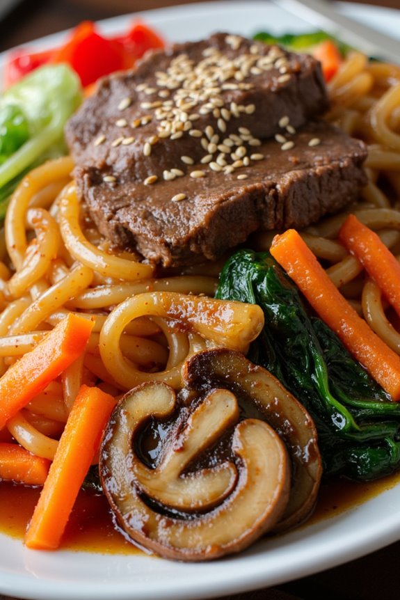 sweet potato noodle stir fry