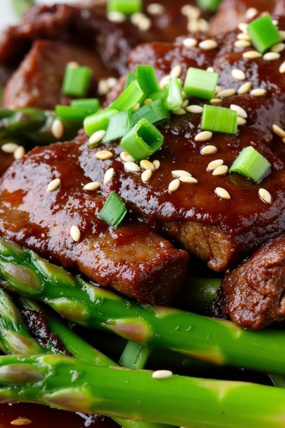 sweet soy glazed beef