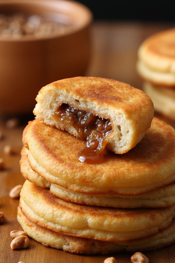 sweet syrup filled pancakes delight