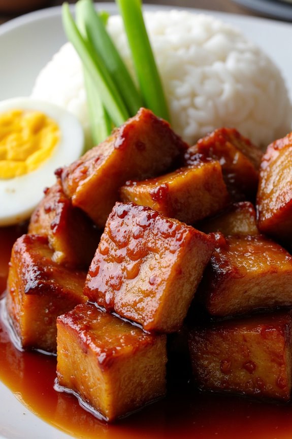 tender braised pork belly
