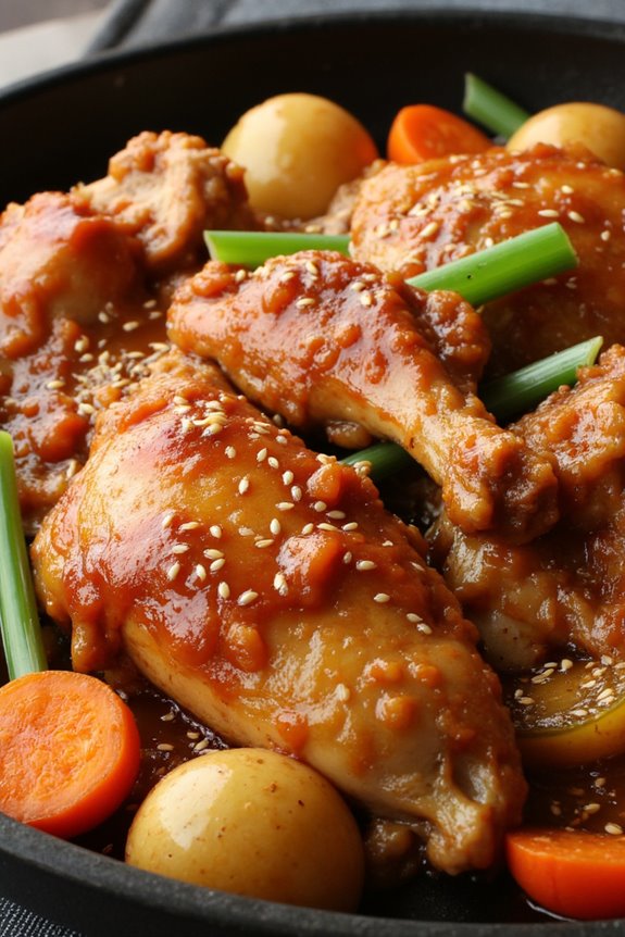 tender chicken in flavorful sauce