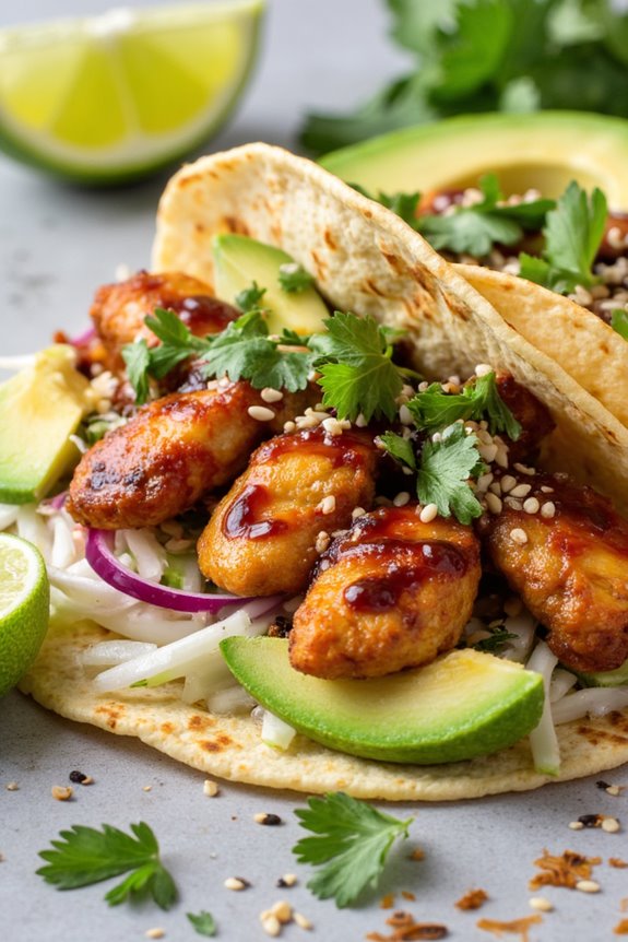 teriyaki chicken taco fusion