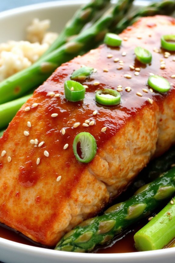 teriyaki salmon with asparagus