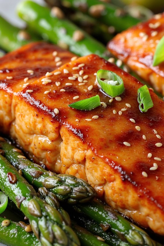 teriyaki salmon with asparagus