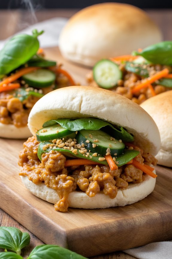 thai basil chicken bao