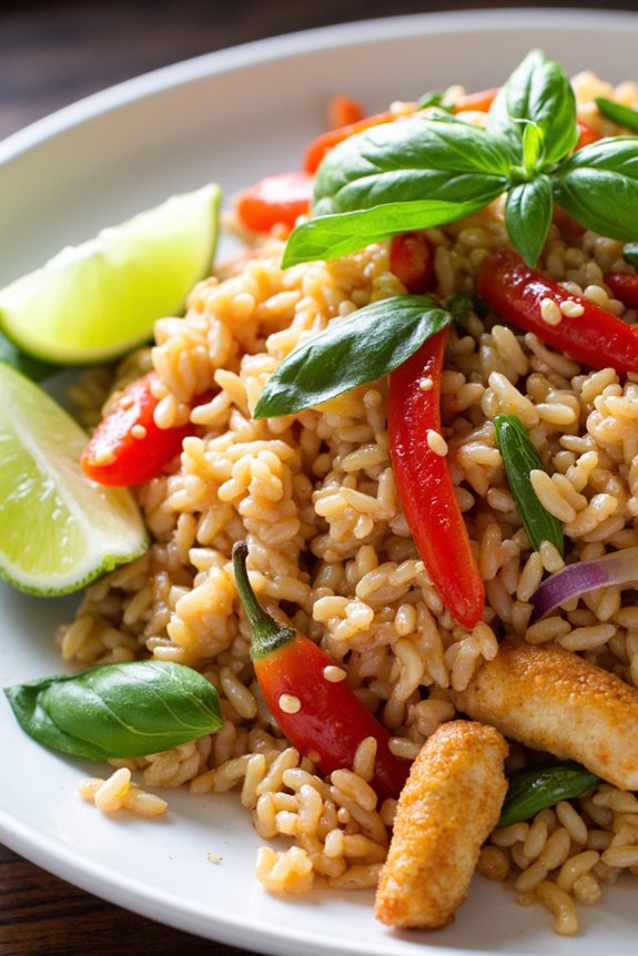 thai basil stir fried rice