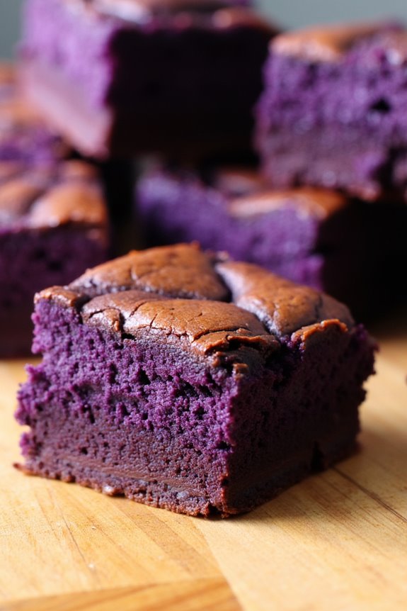 ube chocolate brownie delight