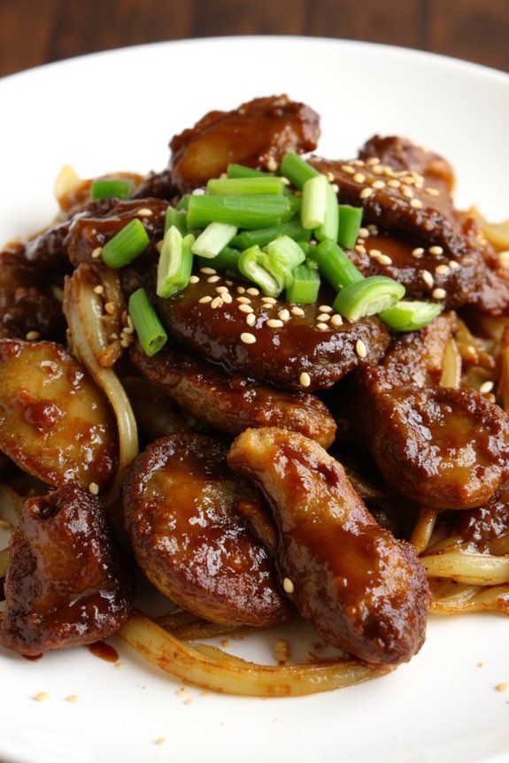 vegan bulgogi with mushrooms