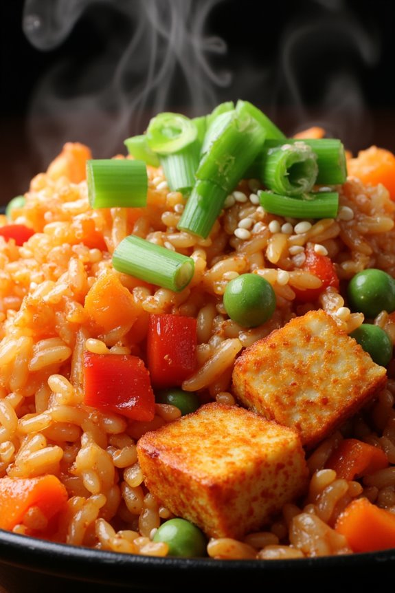 vegan kimchi fried rice
