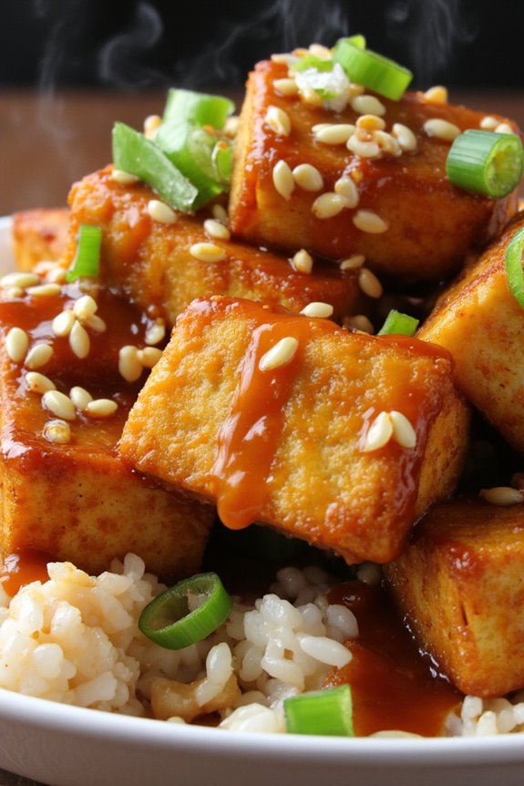 vegan mongolian tofu delight