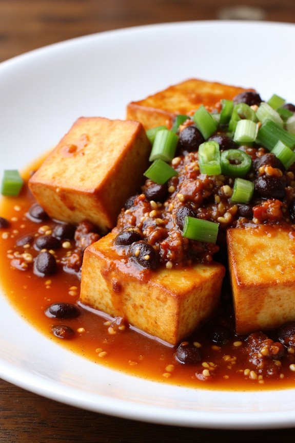 vegan twist on mapo tofu