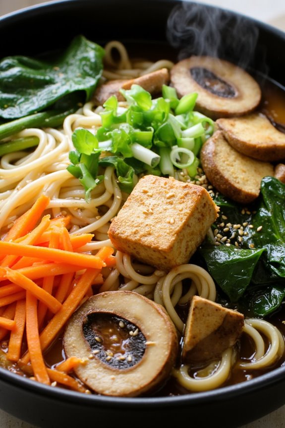 vegan udon with tofu