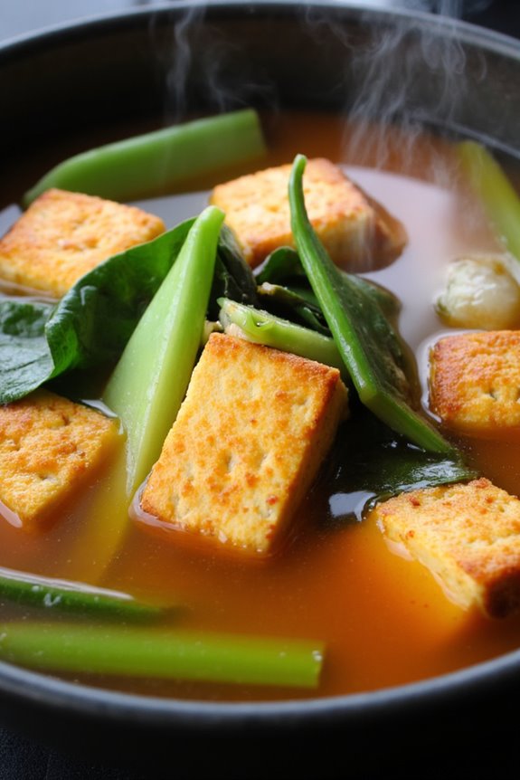 vegetarian tinola with tofu