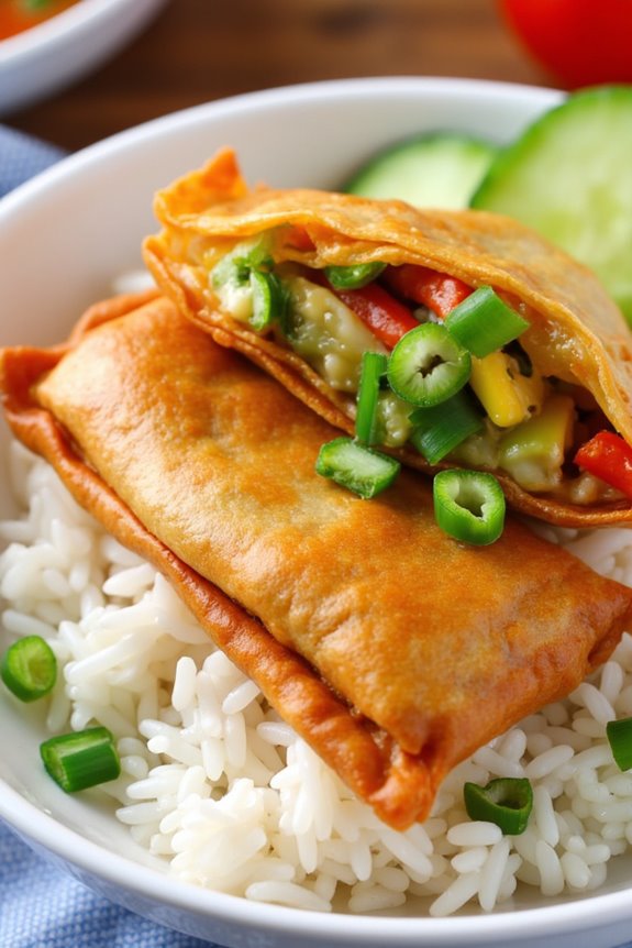 veggie lumpia rice bowl delight