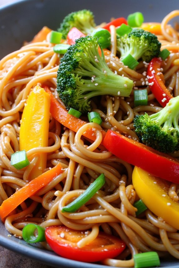 veggie packed stir fried noodles