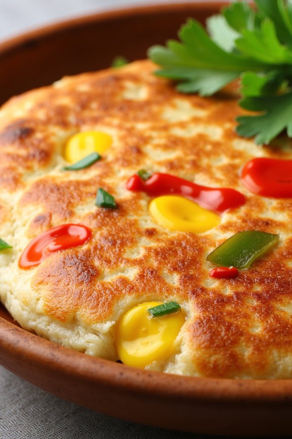vibrant bell pepper pancakes