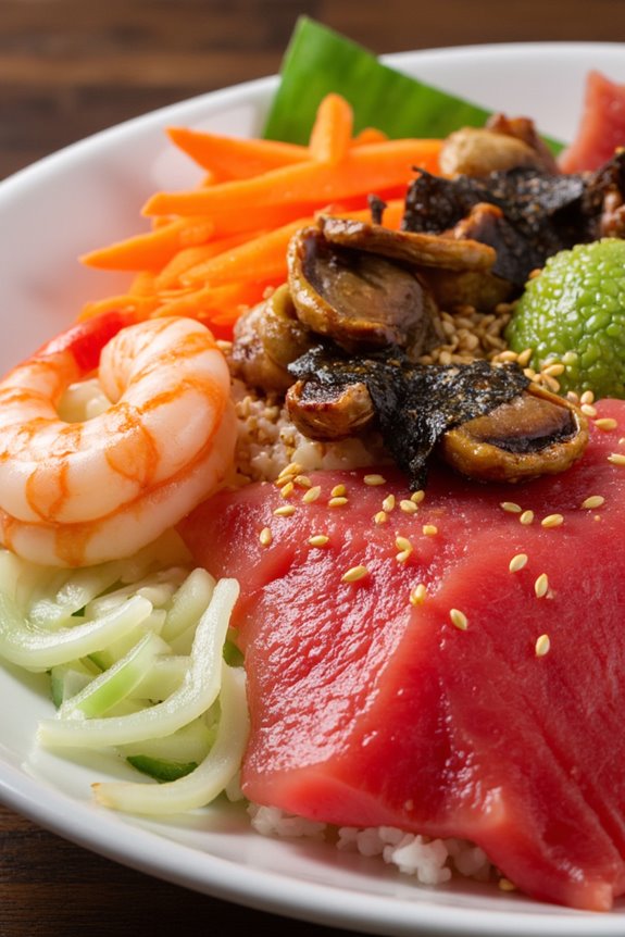 vibrant customizable sushi bowl